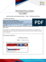 Activities Guide and Evaluation Rubric - Unit 1 - Task 2 - Writing Production