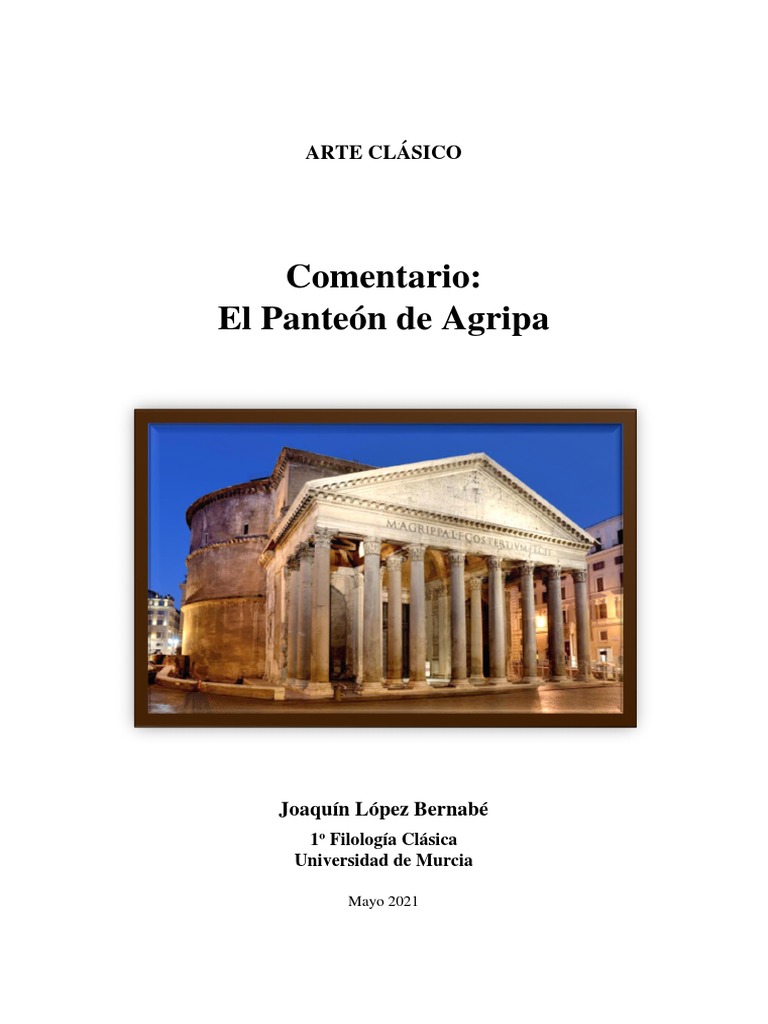 Análisis del Panteón de Agripa | PDF | Diseño arquitectonico | Arquitectura