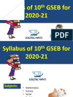 Syllabus of 10th GSEB For 2020-21 - No