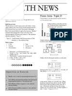 Math News: 1 Grade Math Focus Area - Topic D