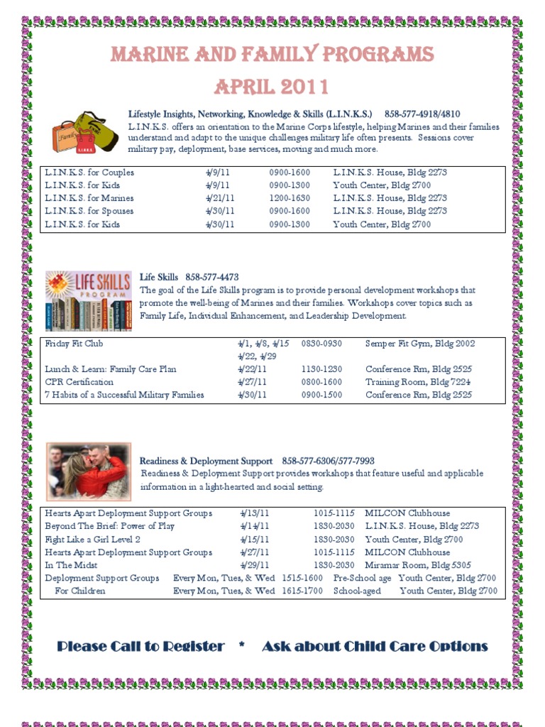 April Calendar of Events | PDF