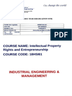 Industrial Engineering&: Rights and Entrepreneurship