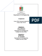 Assignment: Department of Civil Engineering