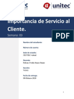 T. 3.1 Importancia de Servicio Al Cliente