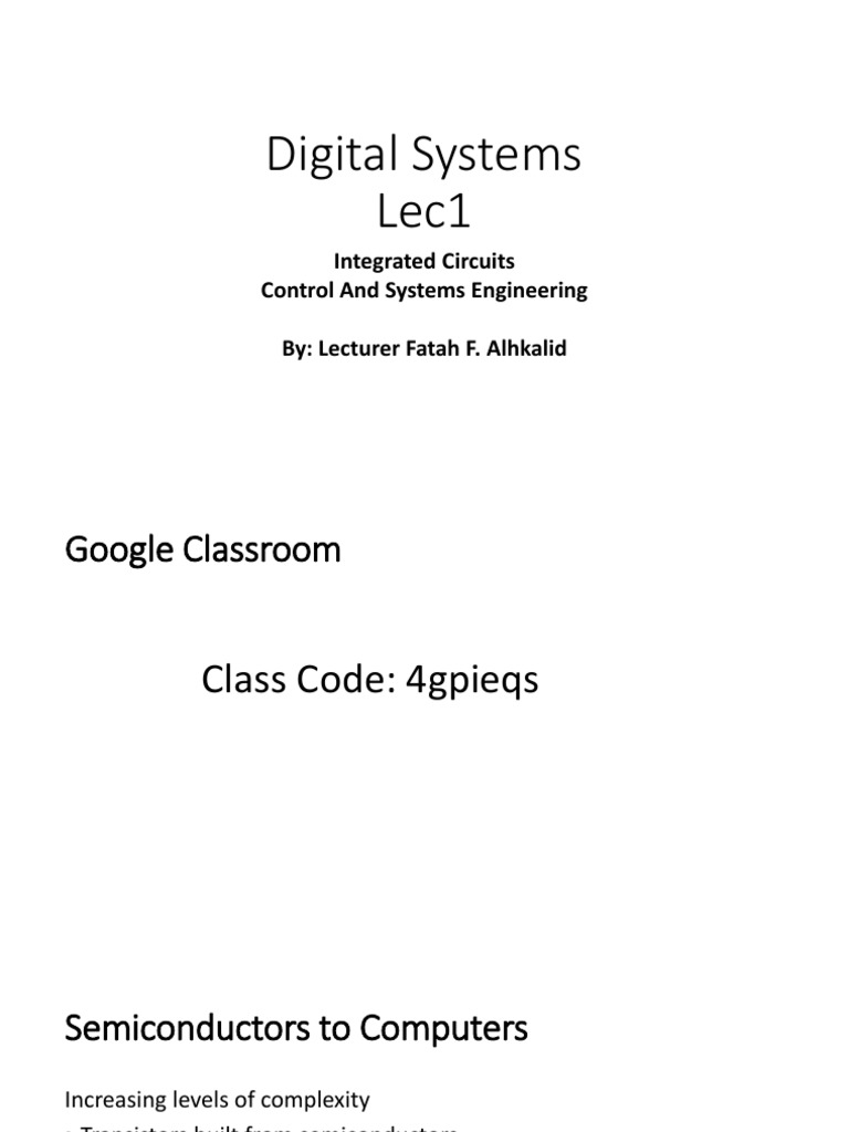 Digital System PDF Integrated Circuit Electronic Circuits