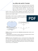 The Perceptron, Delta Rule and Its Variants