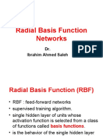 Radial Basis Function Networks: Dr. Ibrahim Ahmed Saleh