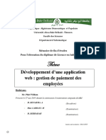 Thème: Développement D'une Application Web: Gestion de Paiement Des Employées