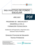 1 - Instructivo de Ejecución de Fondo Escolar - Prog 39 - 2021 - Pcia Buenos Aires