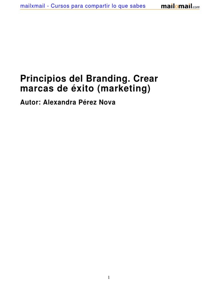 Branding. Crear Marcas, PDF, Gestión de la marca