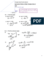 1.1 (Cont'd) Trig Ratios in Right Triangles (Cont'd)