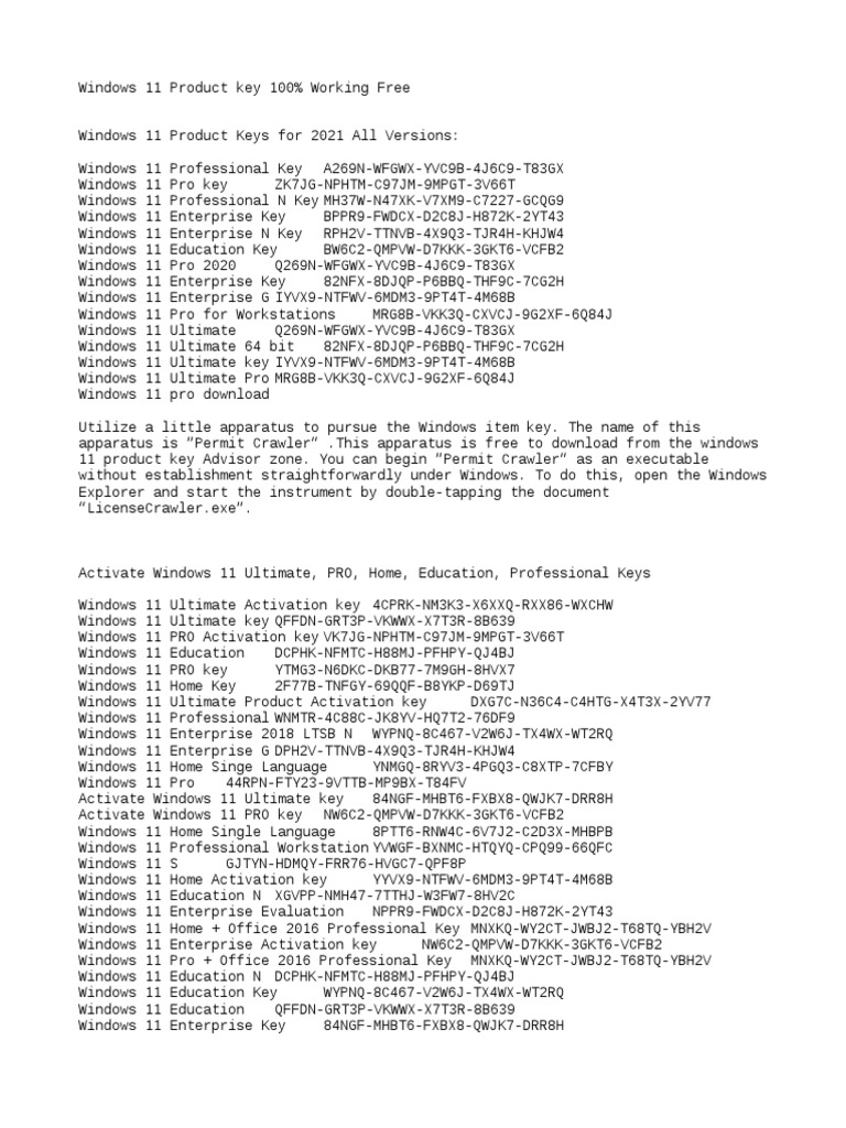 Windows 11 Activation 100% Working PRO Home Workstation