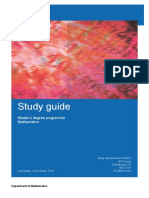 Study Guide: Master's Degree Programme Mathematics