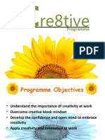 iCre8tive Programme outlines creativity development