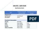 Soda Ash - Light Grade: Test Pakistan Standard (PSS 10-1979) Olympia Chemicals Limited