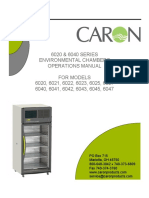 6020 & 6040 SERIES Environmental Chambers Operations Manual For Models 6020, 6021, 6022, 6023, 6025, 6027 6040, 6041, 6042, 6043, 6045, 6047