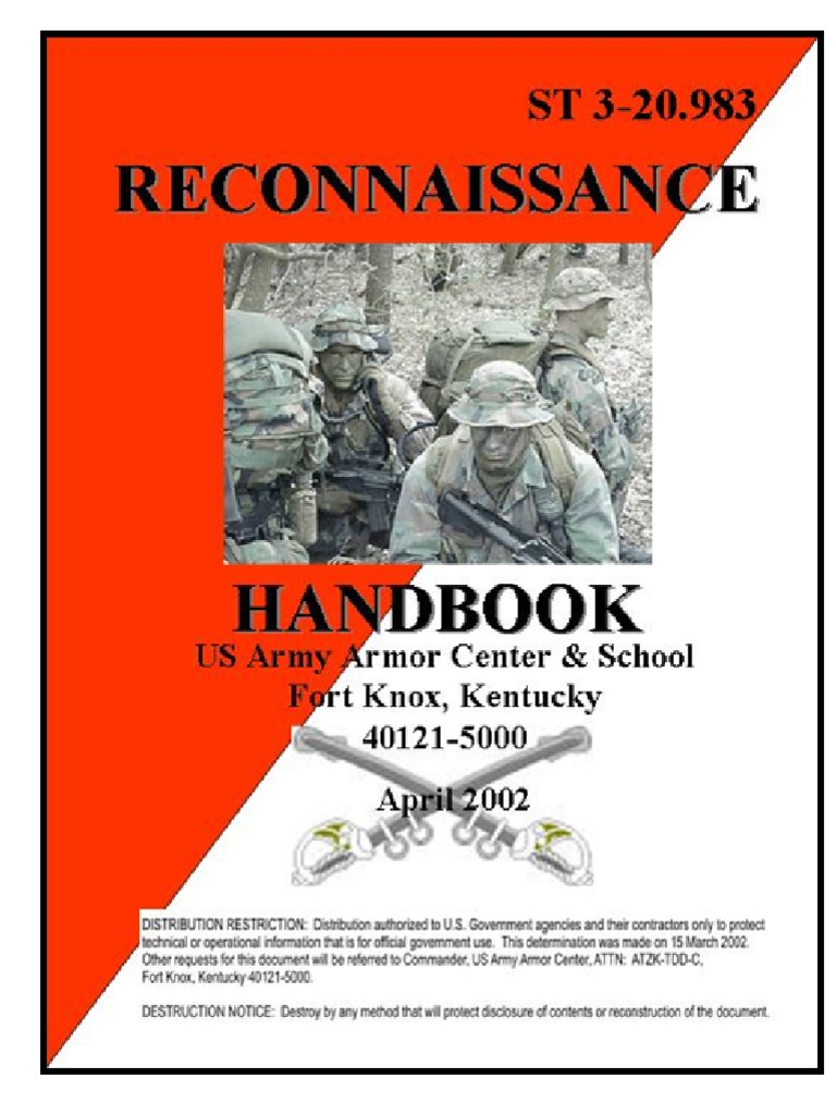 ST 3-20.983 Reconnaissance Handbook 2002, PDF, Reconnaissance