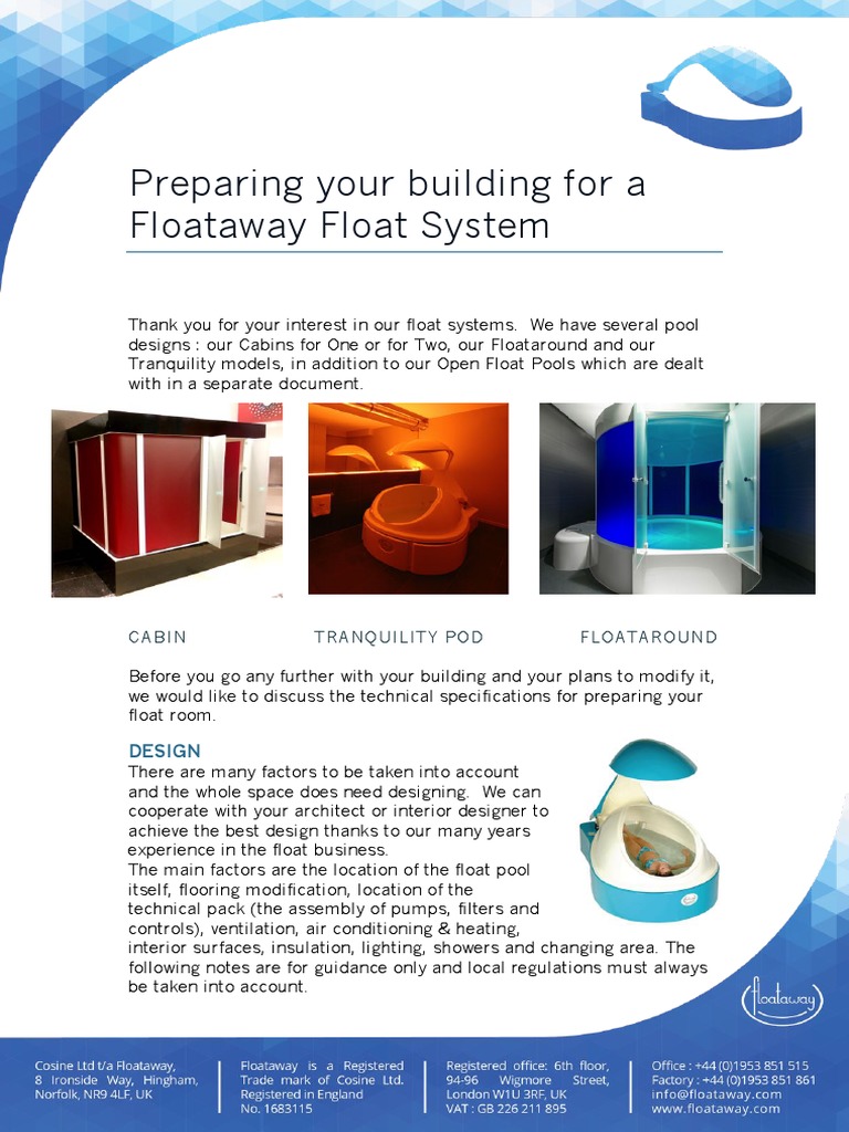 Float Room Preparation Guide | PDF | Humidity | Shower