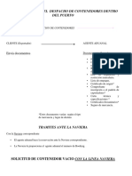 Flujo Operativo Del Despacho de Contenedores Dentro Del Puerto