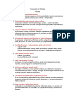 Evaluación de entrada sobre filosofía y su importancia