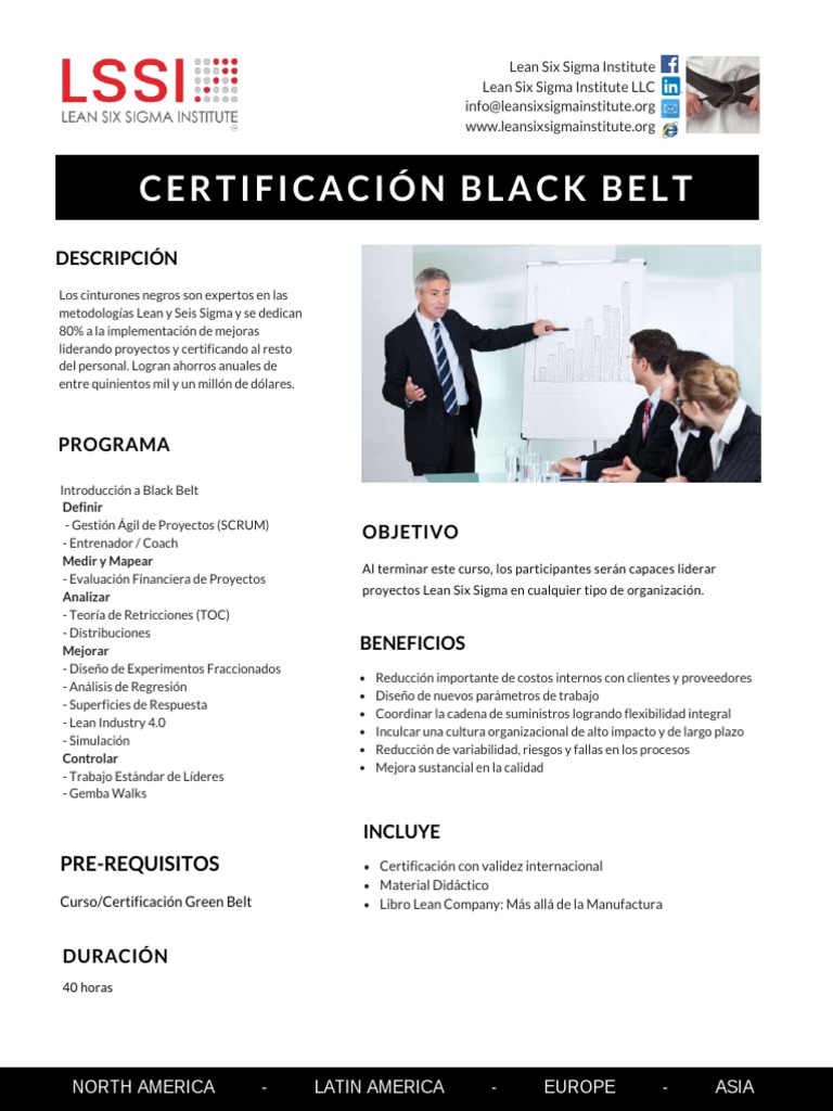 Certificación Black Belt Lean Six Sigma | PDF | Six Sigma | Lean ...