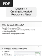 Creating Scheduled Reports and Alerts