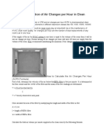 Role and Calculation of Air Changes Per Hour in Clean Room Area