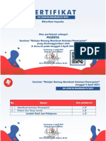 Sertifikat Seminar Kreasi Animasi