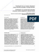 Dosificacion de Morteros Refractarios (Cemento, Talco y Chamota)