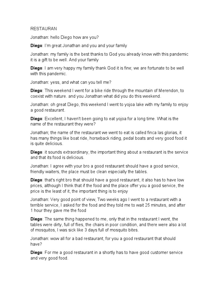 Restaurant Reviw | PDF | Cooking, Food & Wine