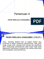 Pertemuan 4: Teori Perilaku Konsumen (Utiliti)