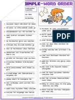 Copia de Present Simple Tense Esl Printable Word Order Exercise Worksheet