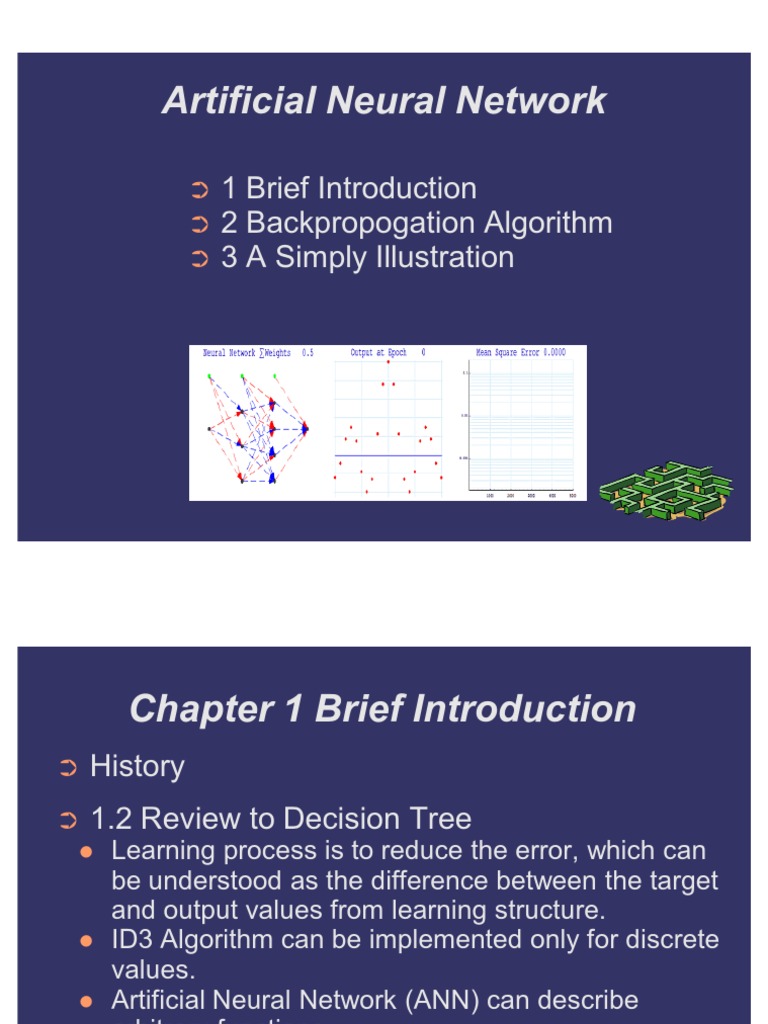 1 Brief Introduction 2 Backpropogation Algorithm 3 A Simply ...