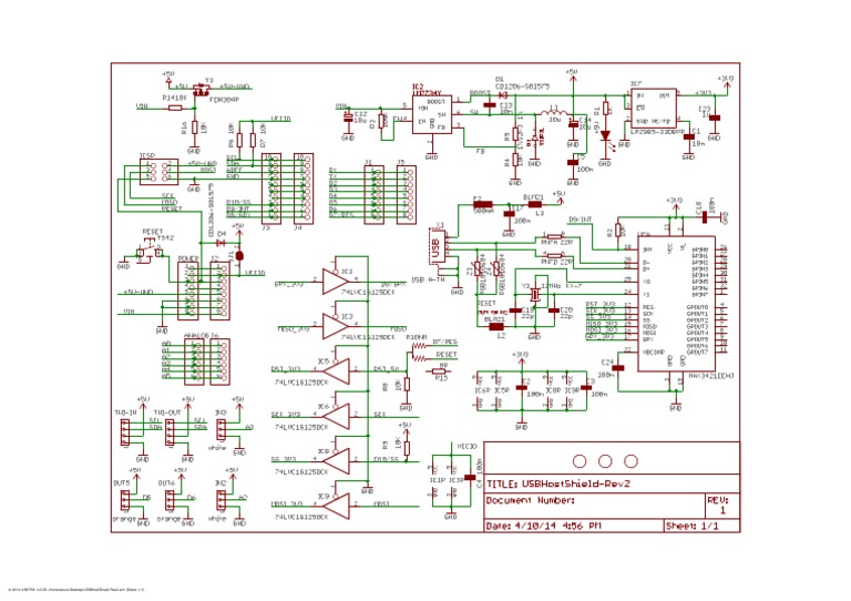 USB Host Shield Rev 2 Schematic | PDF | Computers