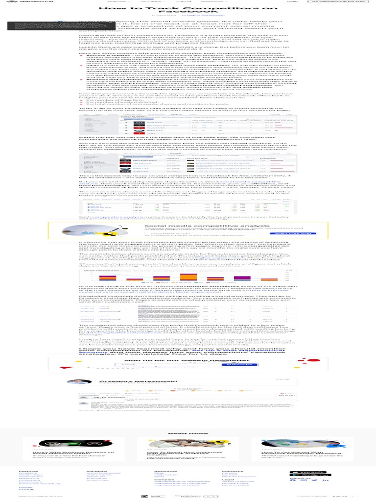 How To Track Competitors On Facebook NapoleonCat PDF Facebook
