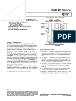 10-Bit A/D Converter AD571 : Ms Max 8C To +708C: AD571K 8C To +1258C: AD571S