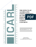 Effects of Aggregates on Portland Cement Concrete