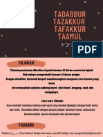 Tadabbur Tazakkur Tafakkur Taamul