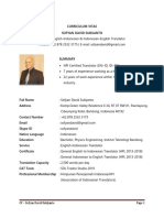 Curriculum Vitae Sofyan David Subijanto