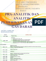 Susunan Acara Pra Analitik Dan Analitik Pemeriksaan Agd Oleh Patelki DPC Jakbar 2018