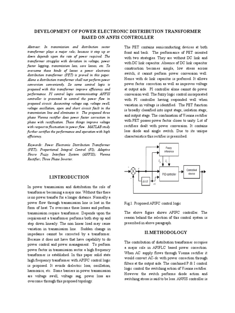 Power Electronic Transformer with ANFIS Control | PDF | Power Inverter ...