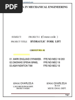 Diploma in Mechanical Engineering: Hydraulic Fork Lift