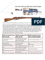 Humorous Comparison of An AK47 An AR15 and A Mosin