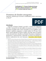 Fronteiras de Estados Emergentes - Migração, Cidadania Pós-Nacional e Trabalhadores Latino-Americanos No Brasil