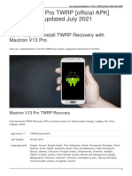 Download and Install Maxtron V13 Pro TWRP Recovery APK