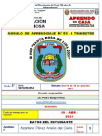 MÓDULO 03 - RELIGIÓN - 3° SEC.