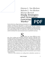 Study Strategies and Generative Learning: What Works?: Dianna L. Van Blerkom Malcolm L. Van Blerkom Sharon Bertsch