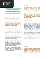 Actuación del docente en el ámbito laboral y socia1