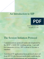 An Introduction To SIP: Moshe Sambol Services Research Lab November 18, 1998