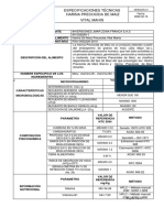 Ficha Técnica Harina Precocida Vital Mahis